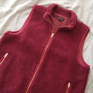 J.Crew Burgandy Shepra Vest